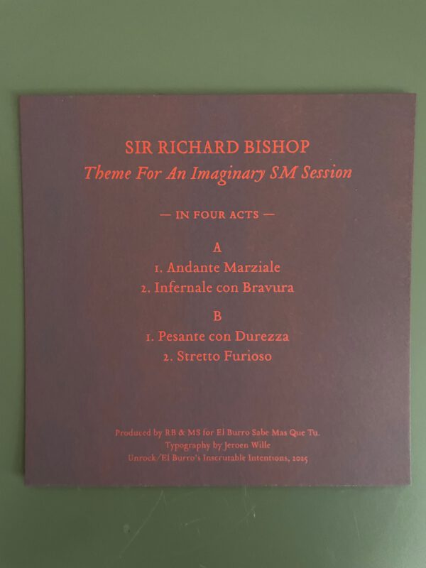 Sir Richard Bishop - Theme For An Imaginary SM Session 7" (lathe cut, clear, edition of 50) registered - Image 7